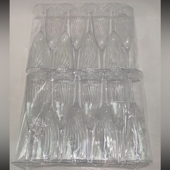 HyHousing 6 Oz Clear Glasses 16 Pack, Hard Disposable Plastic Champagne Flute - Picture 5 of 7